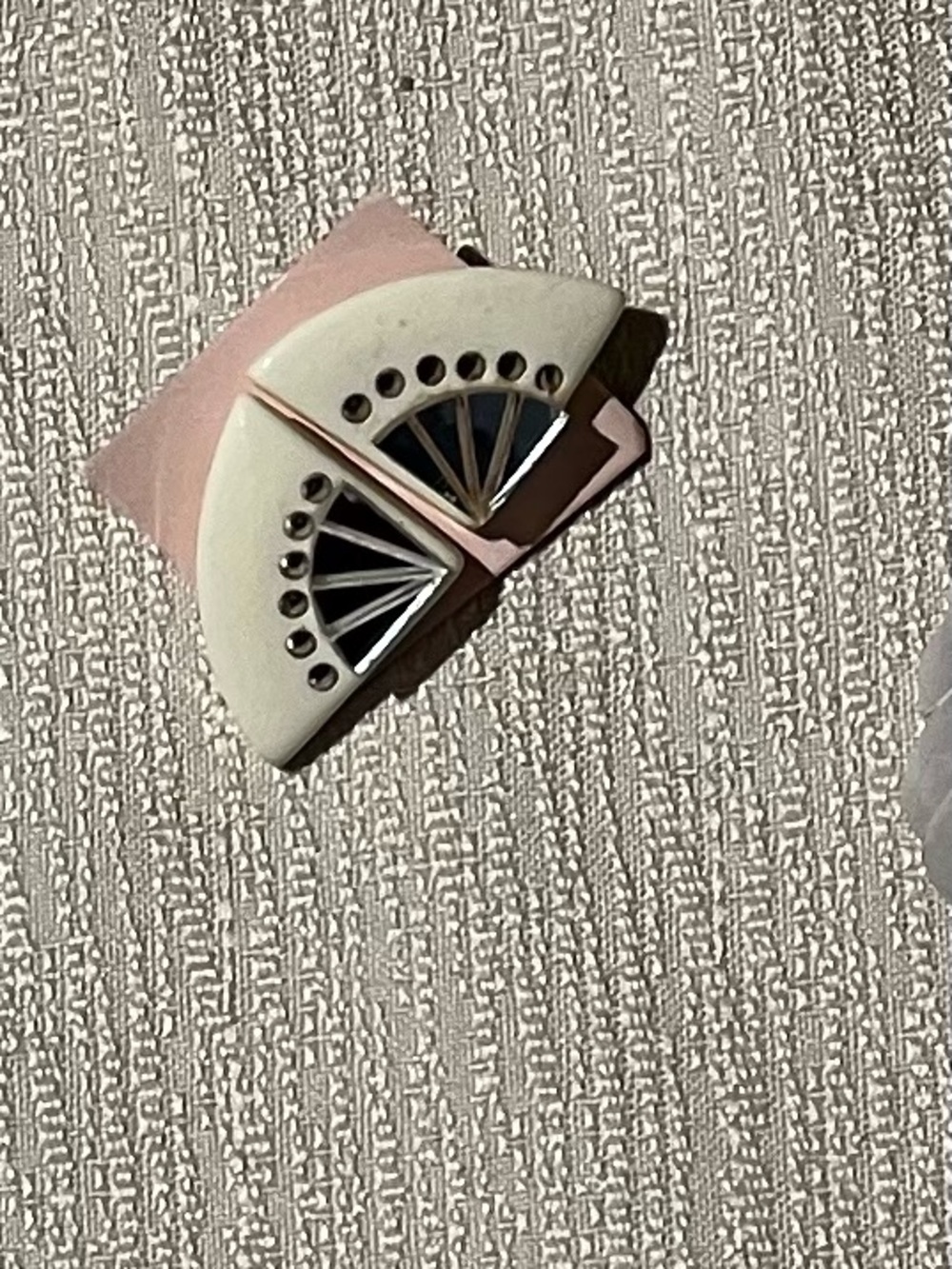 Fashion Geometric Fan Cream Earrings